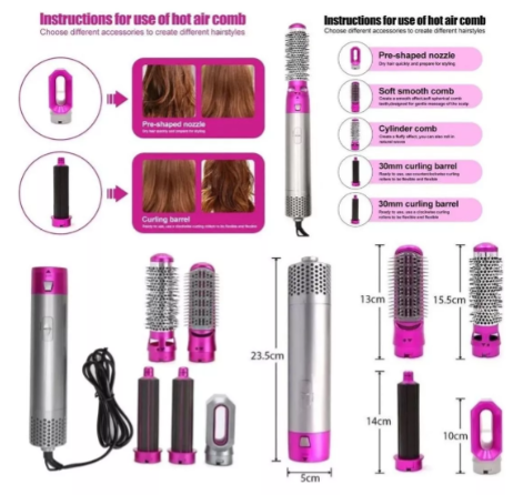 Peine secador de pelo 5 en 1