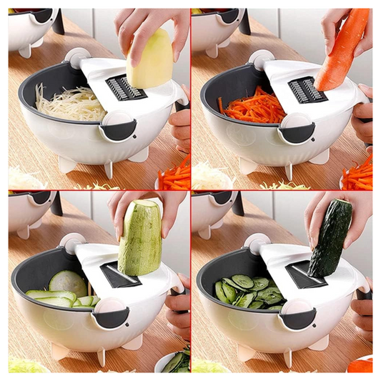 Cortador de verduras multifuncional con bowl